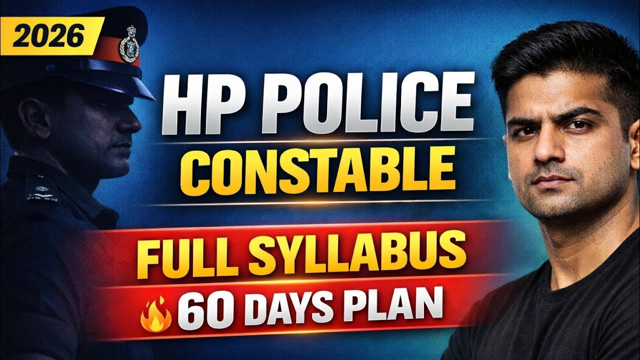 HP Police Constable 2026 🔥 Full Syllabus + 60 Days Strategy | Complete Preparation Plan #hppolicegk 