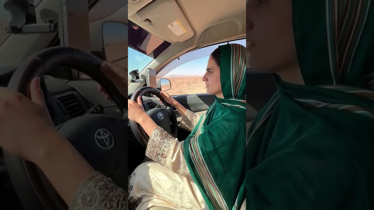 Dr Mahrang Baloch Draving A Car in village side. #sadaebalochistan #song #mirahmedbaloch