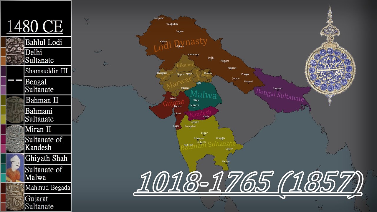 Muslim Rule in India - Every Year