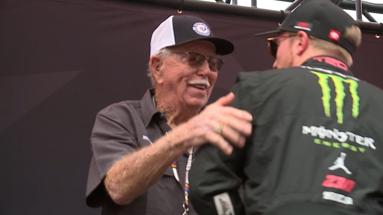 NASCAR Drivers get to greet some of NASCAR's 75 Greatest during driver intros at Darlington