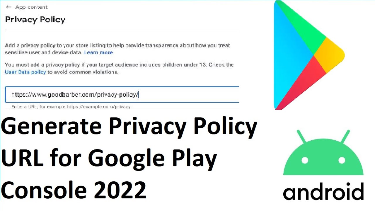 How to Generate Privacy Policy URL for Google Play Console 2022