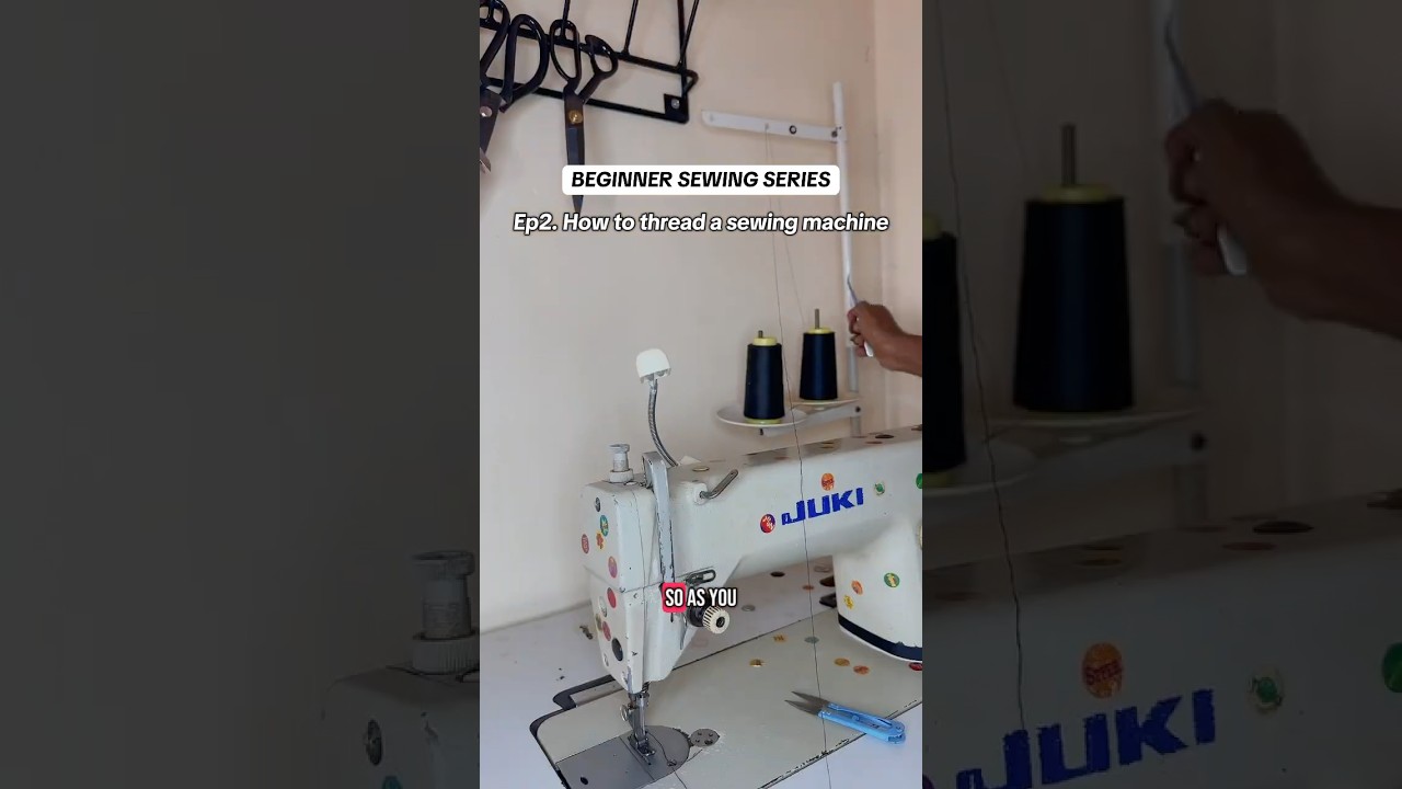 How to Thread an Industrial Sewing Machine #sewing #sewingmachine