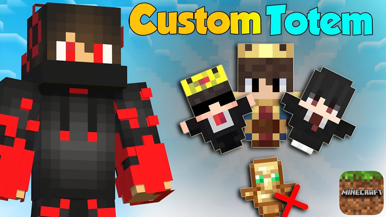 Make Your Own Custom Totem 😍 For Minecraft PE And Crafting And Building ( in Mobile )