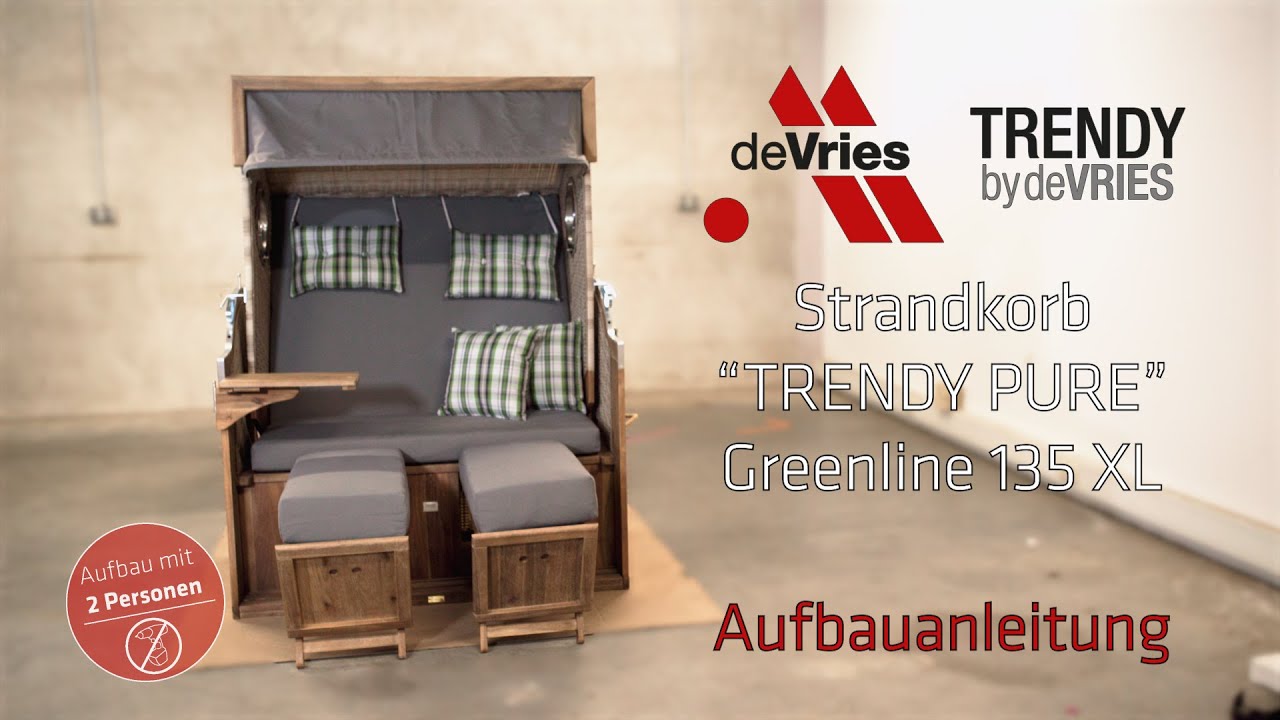 Aufbauanleitung Strandkorb Greenline 135 XL