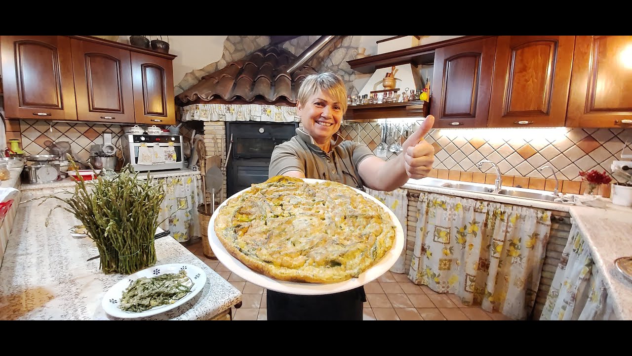 Frittata di asparagi selvatici.