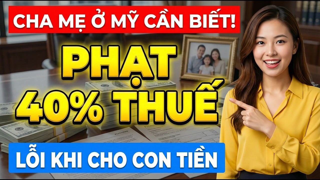 👉 CẢNH BÁO 2026: Cho Con Tiền – Cha Mẹ Có Thể Bị IRS ĐÒI 40% Nếu Làm Sai!