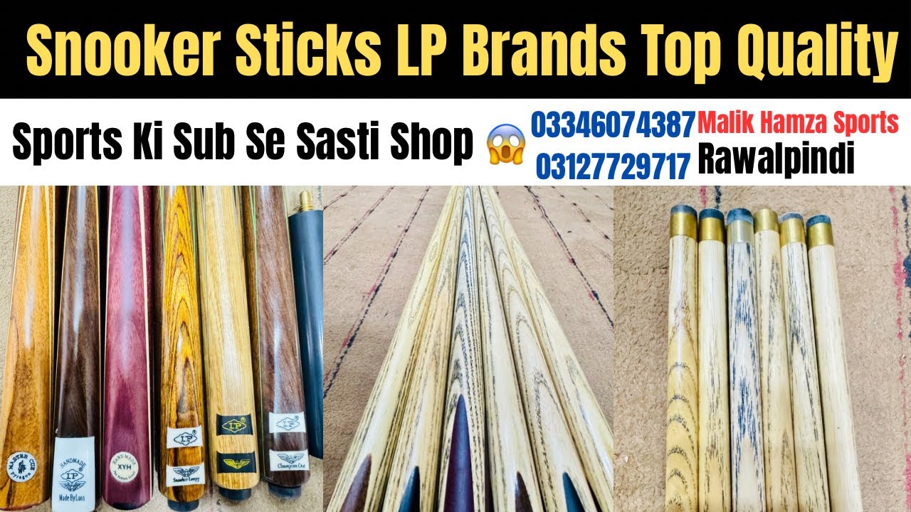 Snooker Sticks All Variety Available (Malik Hamza Sports RWP) #snookersticks #snookerworld #snooker