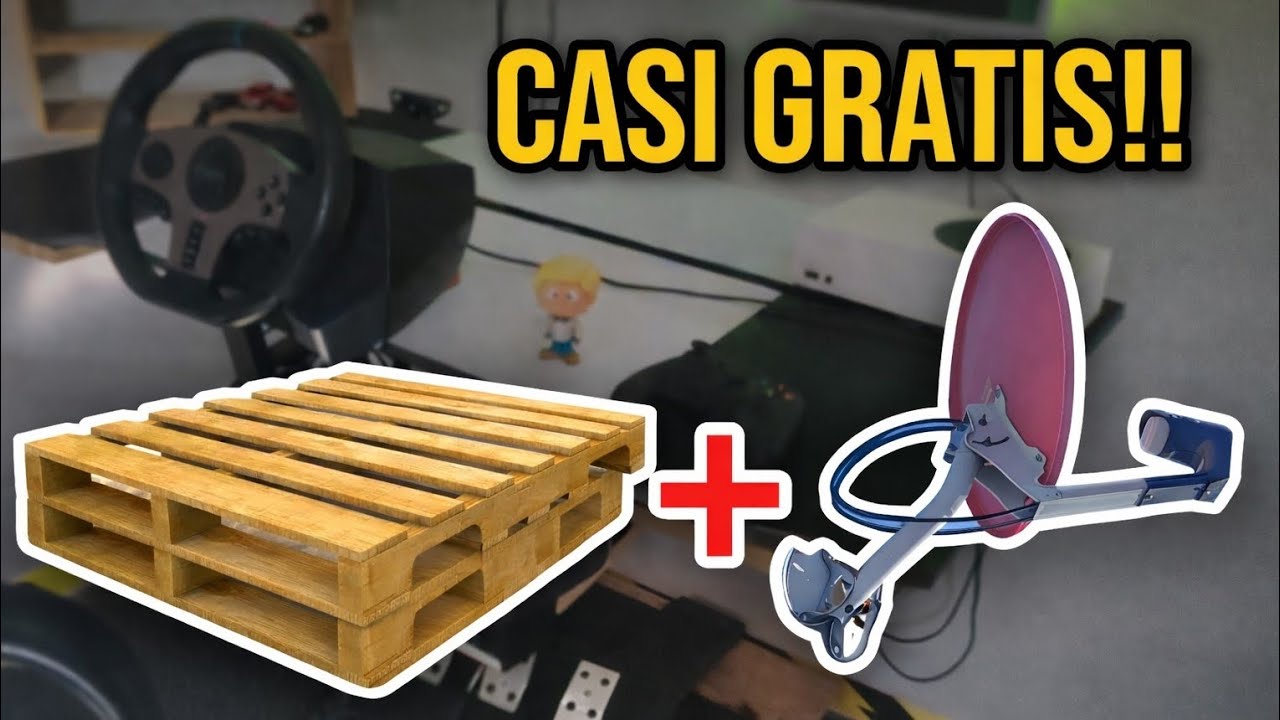 Simulador de carreras CASERO con materiales reciclados (CASI GRATIS)🎮🚗 #simulator  #simracing #diy 