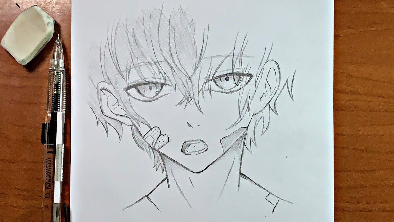 تعليم رسم أنمي | تعلم رسم ولد انمي بالخطوات وبطريقة احترافية