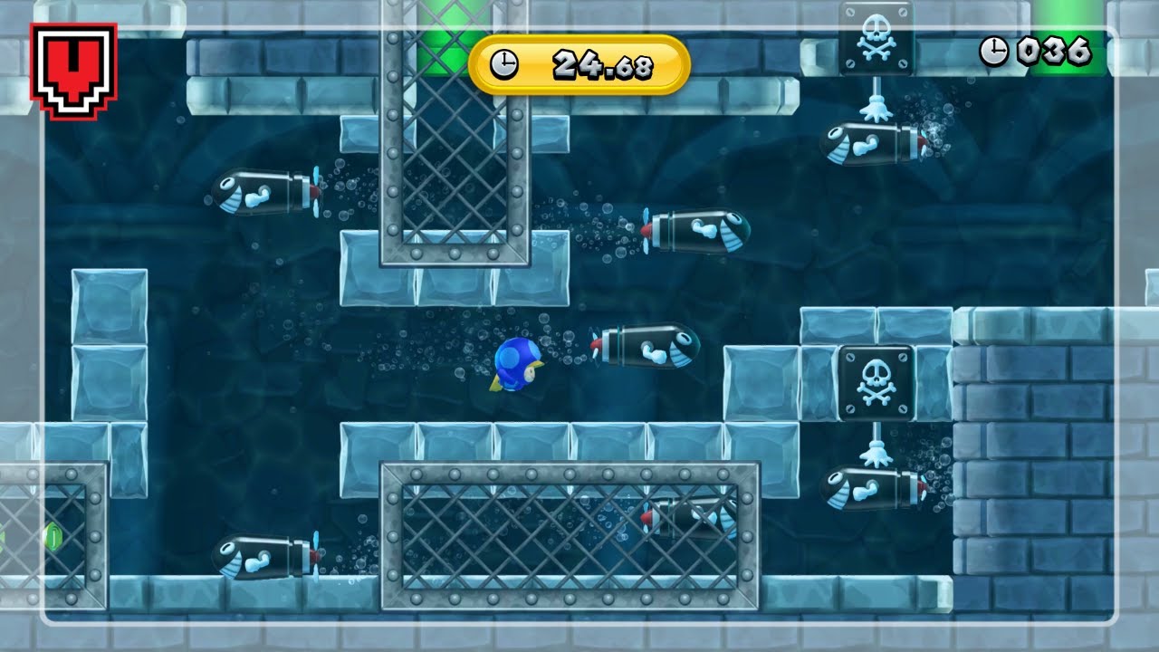 Penguin vs Torpedo (Gold medal) // NEW SUPER MARIO BROS U DELUXE walkthrough