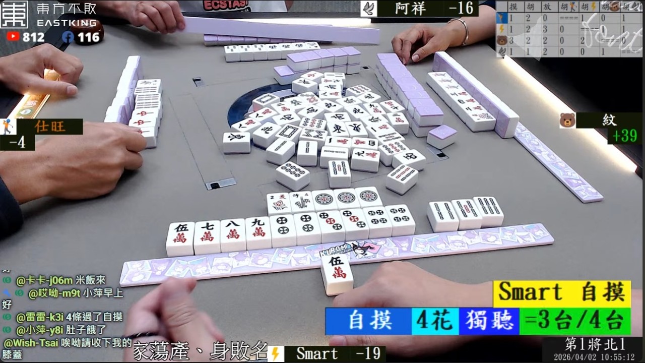 聰明一直誇素食蛋炒飯好吃打八卦山麻將 紋 仕旺 阿祥 Smart 260402早
