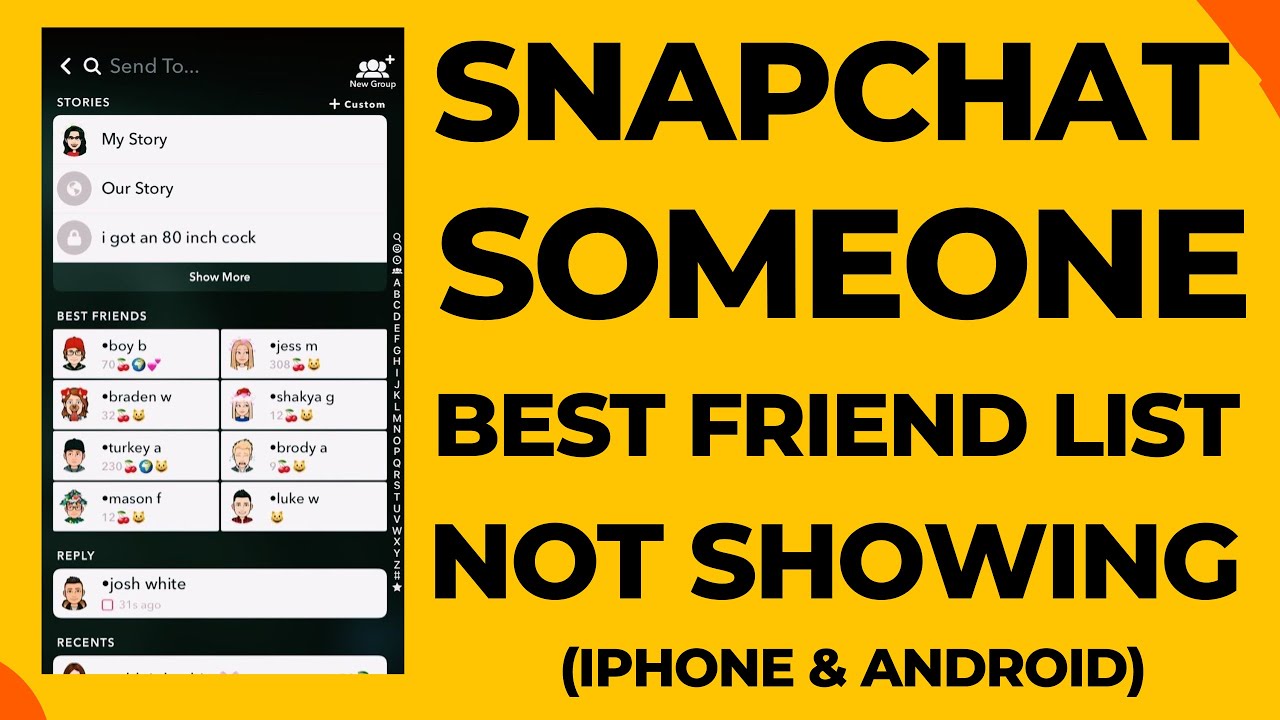 Snapchat Someone Best Friends List Not Showing (2024)