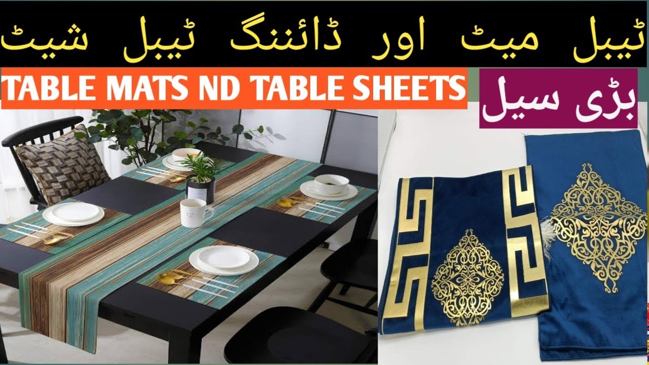 TABLE SHEETS | TABLE MATS | RUNNERS | DINING TABLE | LAHORE | PESHAWAR | JHELUM | KASHMIR #pakistan