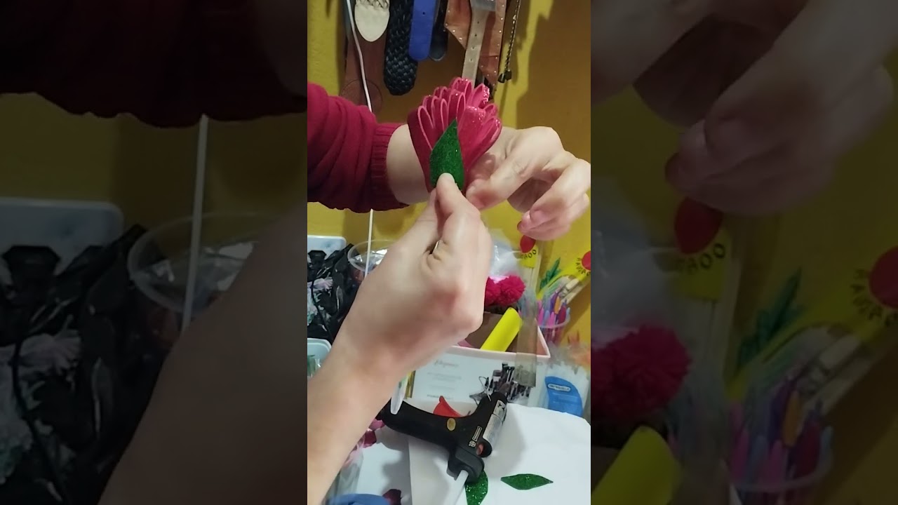 Flor de EVA na caneta,jeito simples !