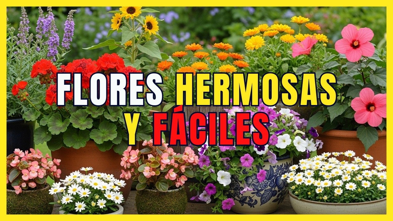 7 FLORES HERMOSAS que CUALQUIERA Puede Cultivar (Perfectas para tu Primer Jard&iacute;n)