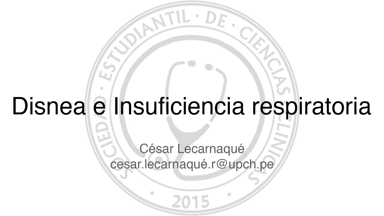 Disnea e Insuficiencia respiratoria - Caso clínico