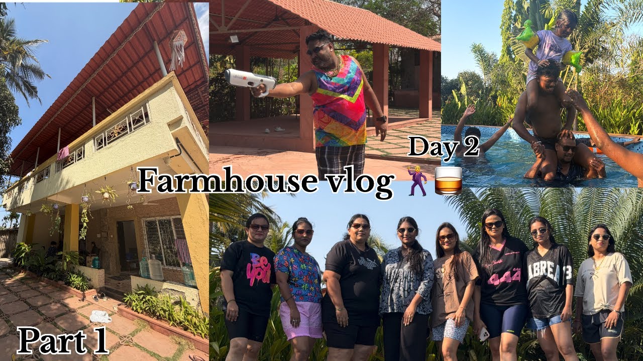 Farmhouse vlog day 2 || part 1 || family trip || full enjoyment ||