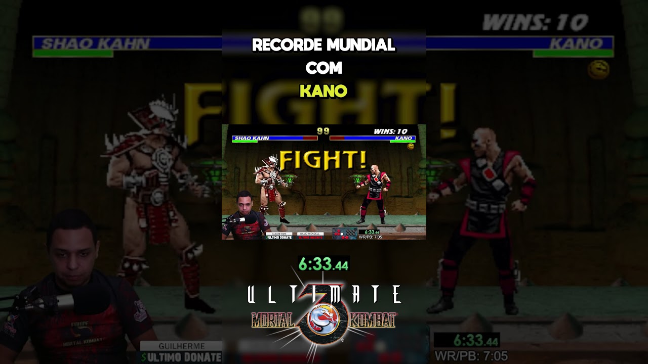 KANO dando seu MELHOR CHUTE vs SHAO KHAN no UMK3