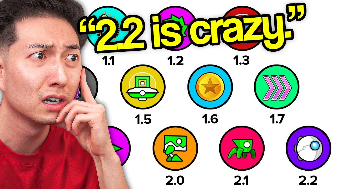 New Player Reacts to Every GD Update Explained in 14 Minutes