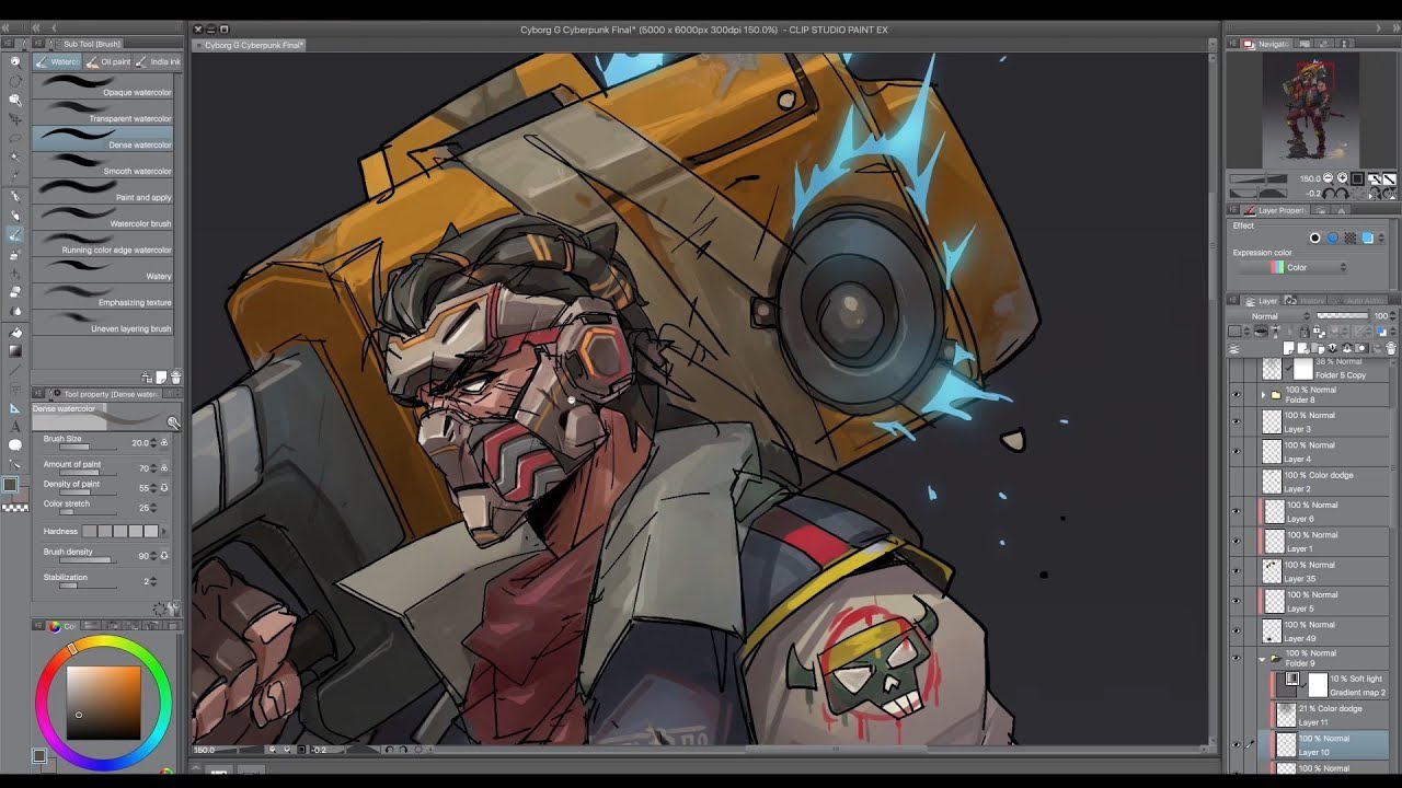 Хишам Хабчи создает персонажа в CLIP STUDIO PAINT EX.