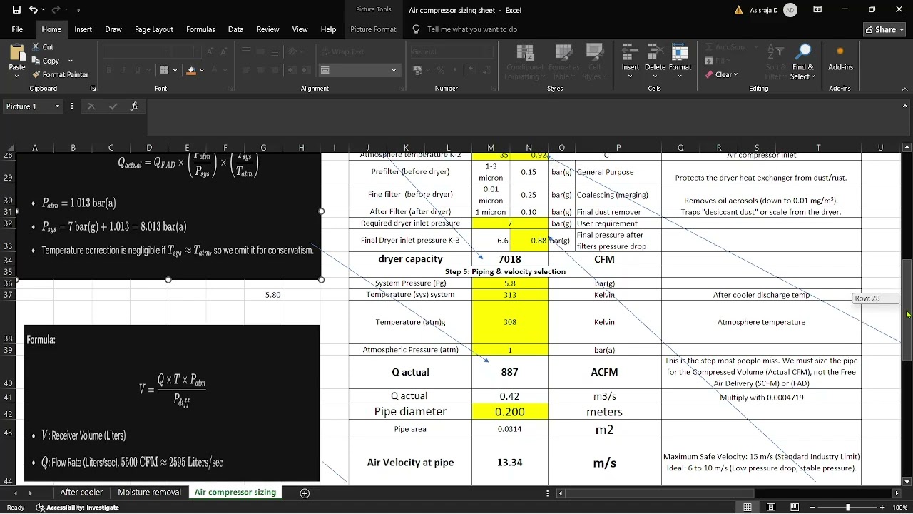 AIR COMPRESSOR SIZING PART 5 explained in Tamil