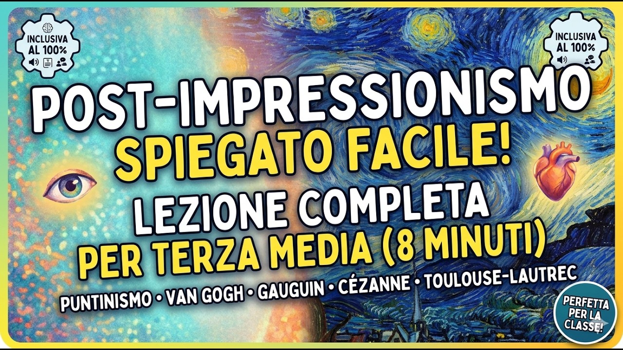 Post-Impressionismo: Van Gogh, Gauguin, Cézanne spiegati in 10 minuti (Inclusivo BES/DSA)