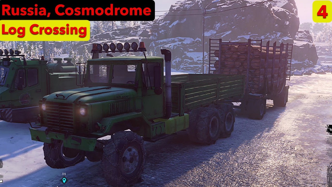 RUSSIAN FEDERATION, COSMODROME - Log Crossing - SnowRunner Play Through Part 571