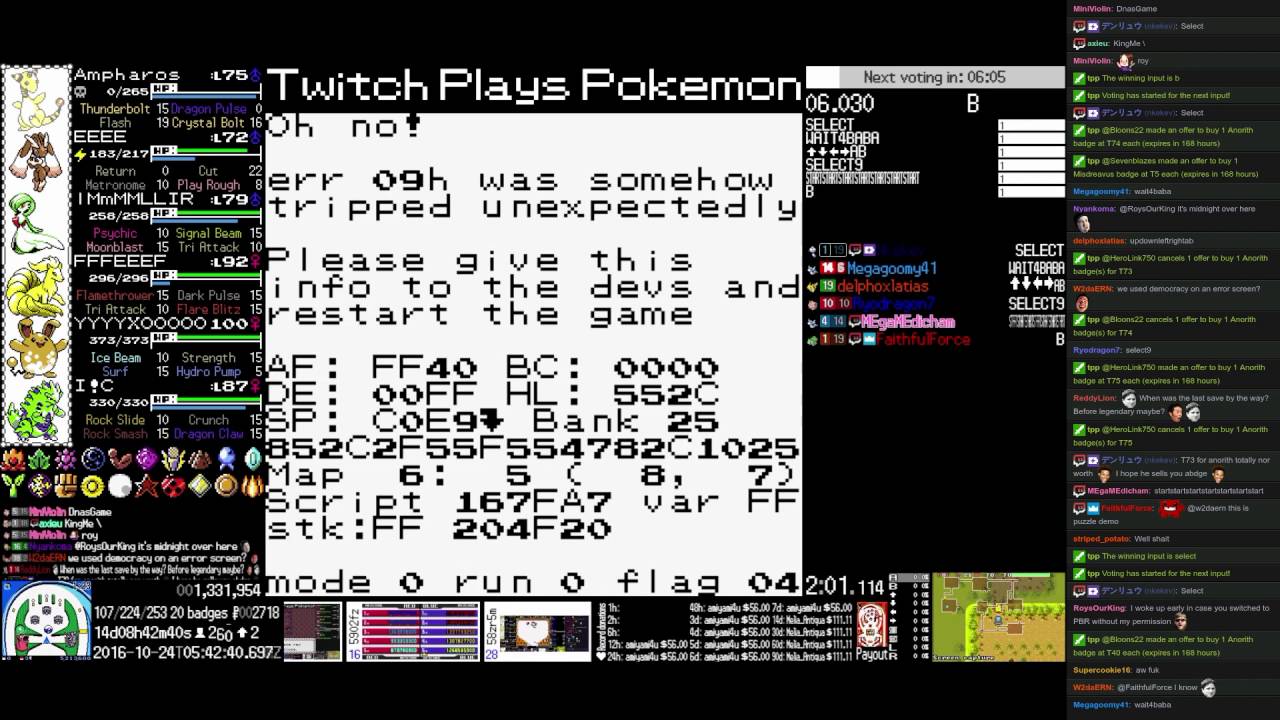 TPP Prism - Resetting game after Fossil Crash