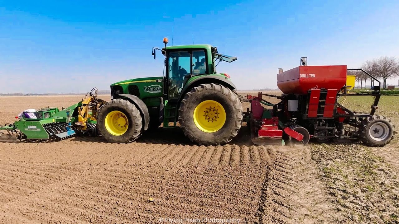 Uien planten / Planting onions / Zwiebeln pflanzen / John Deere / Delta Planter / Franquet / Ru