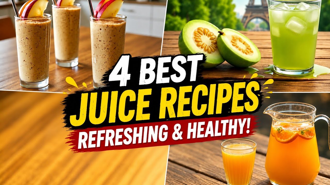 4 Refreshing Juices to Beat the Heat: Imli, Orange, Amrrod, and Apple