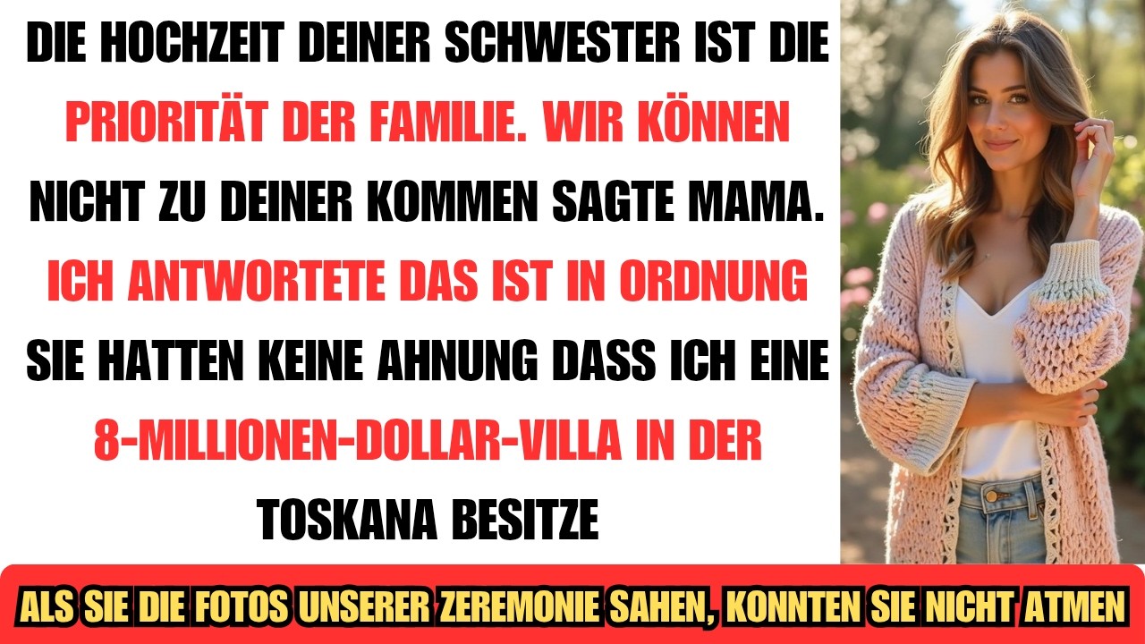 Meine Eltern wählten die Hochzeit meiner Schwester also heiratete ich in meiner $8M-Villa in der