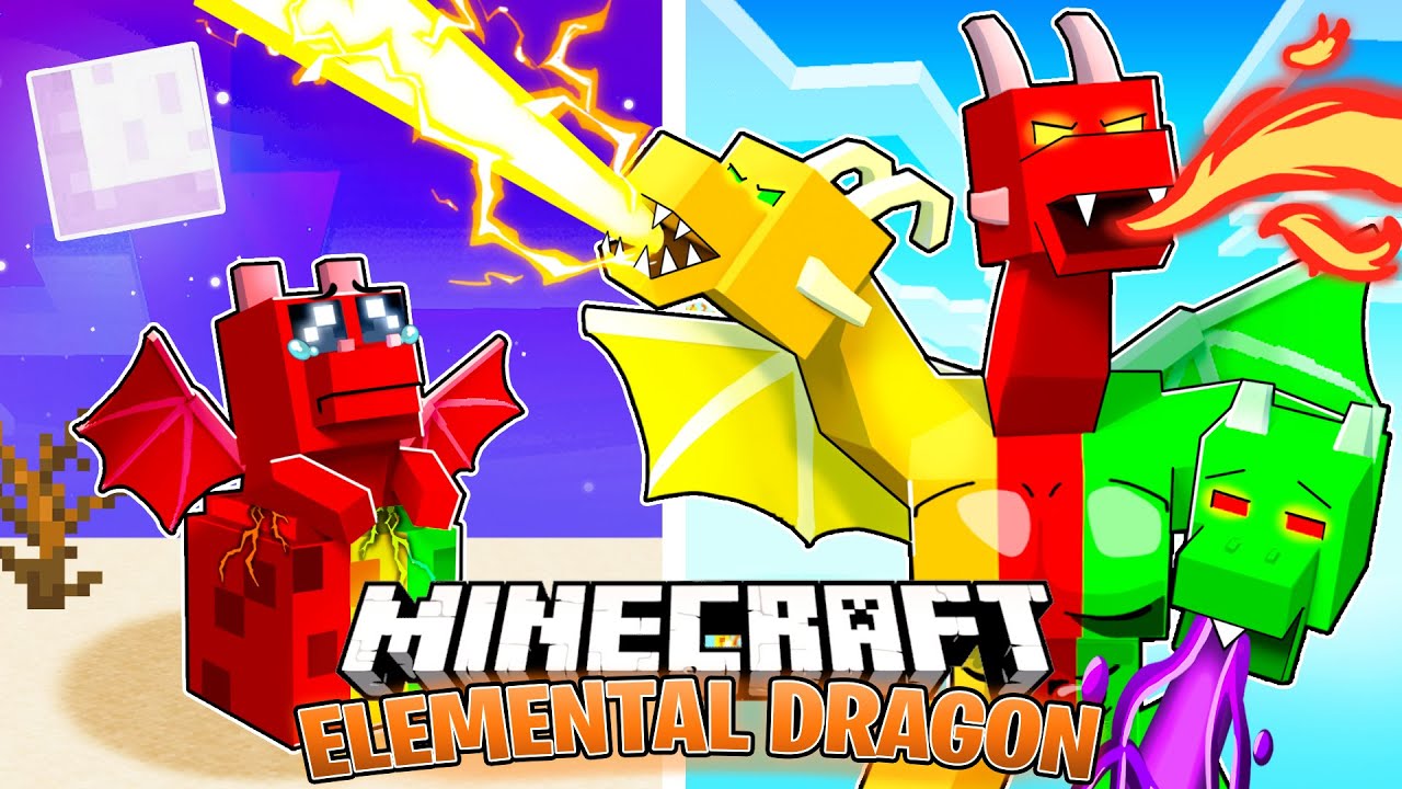 Я выжил 100 дней в роли СТИХИЙНОГО ДРАКОНА в ХАРДКОРНОМ Minecraft!