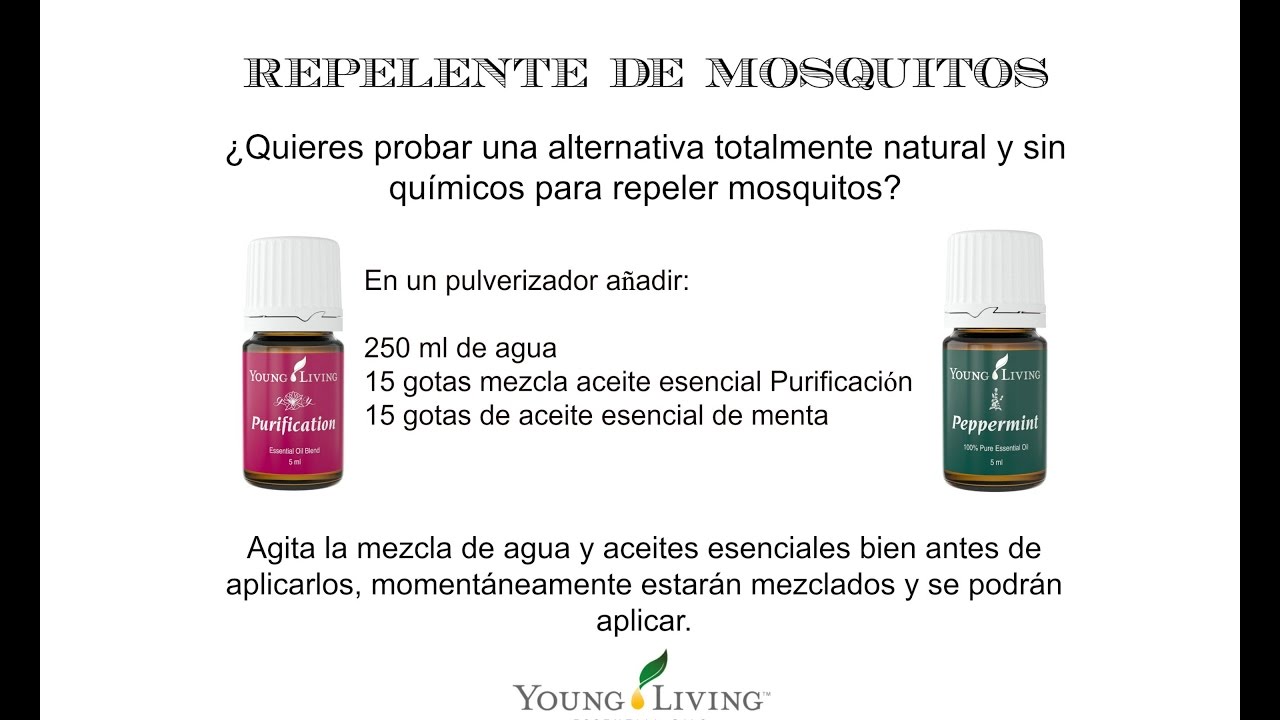 Repelente de mosquitos con aceites esenciales