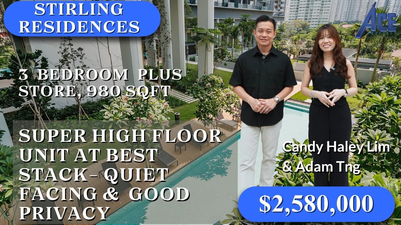 Stirling Residences: Super High Floor 3 Bed plus Storeroom at Best Stack-Quiet Facing & Good Privacy