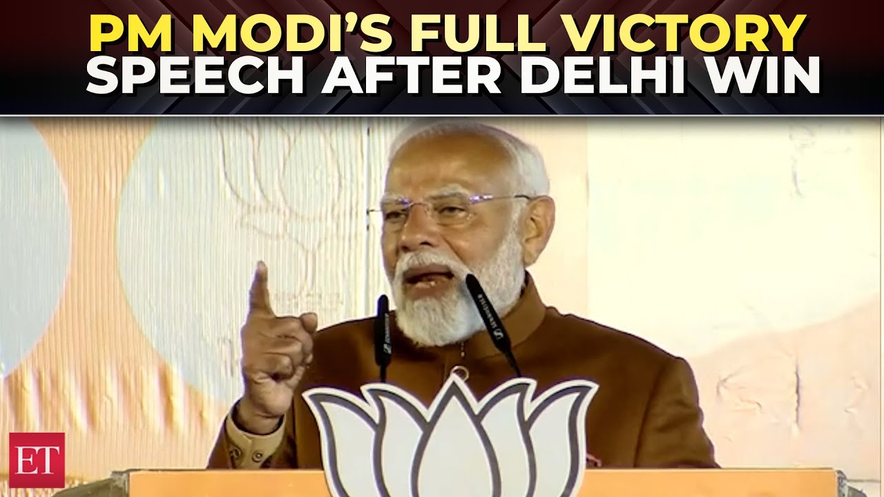 PM Modi’s full victory speech after historic win in Delhi Assembly Elections