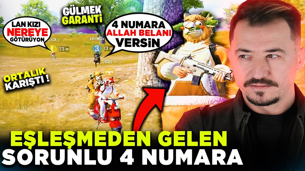 EŞLEŞMEDEN GELEN SORUNLU 4 NUMARA 😁 Pubg Mobile Troll