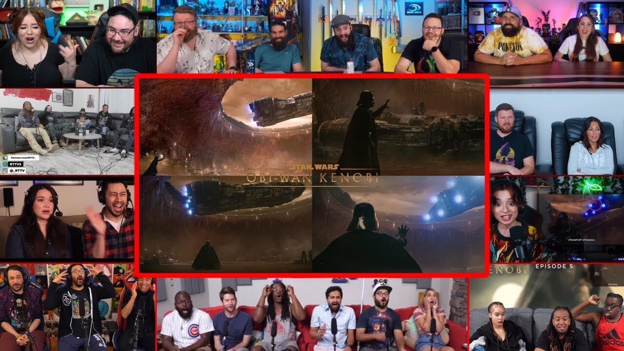Youtubers React To Darth Vader Crushing Ship | Obi Wan Kenobi Ep 5 Darth Vader Scene Reaction Mashup