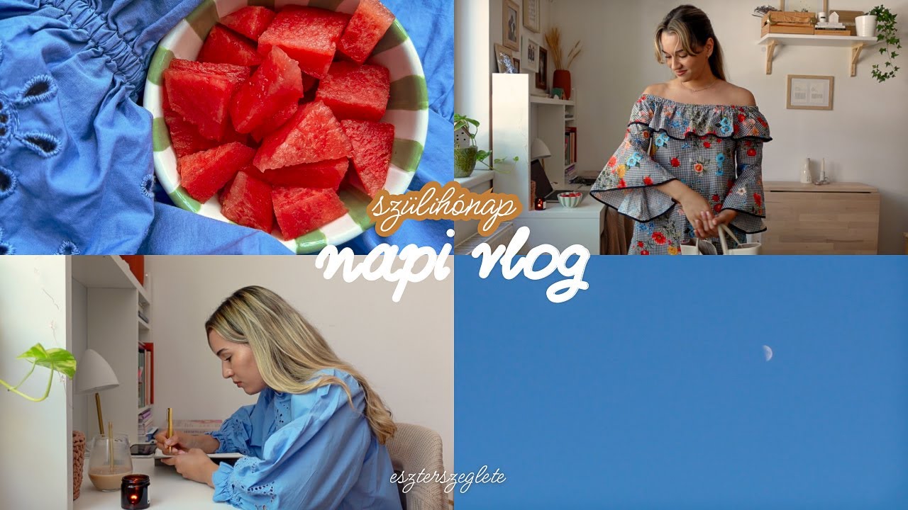 nyári vlog 🧚🏼🌼 I reggeli rutin, éntervező, vinted haul