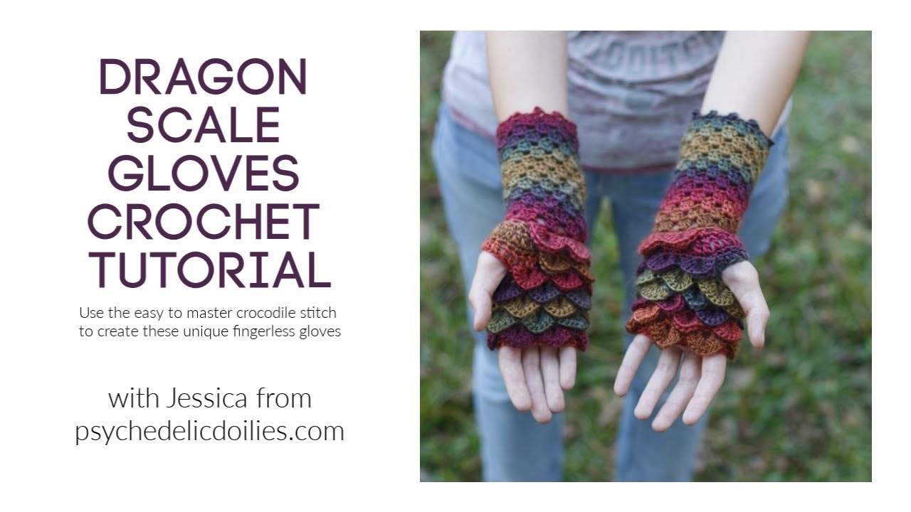 Dragon Gloves Crochet Pattern Tutorial