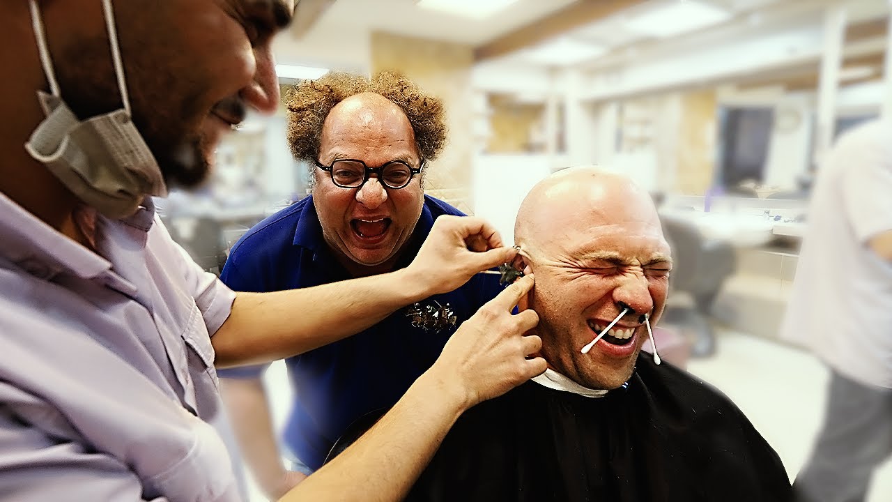 Persian HAIRCUT EXPERIENCE in Tehran!! Full Shave and Ear Waxing in Iran!!
