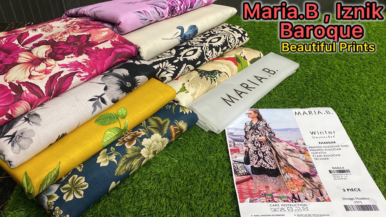 Maria.B, Iznik ,Baroque Hit Codes 2025 Printed Khadder 3Pc Winter Collection| Wholesale Price 