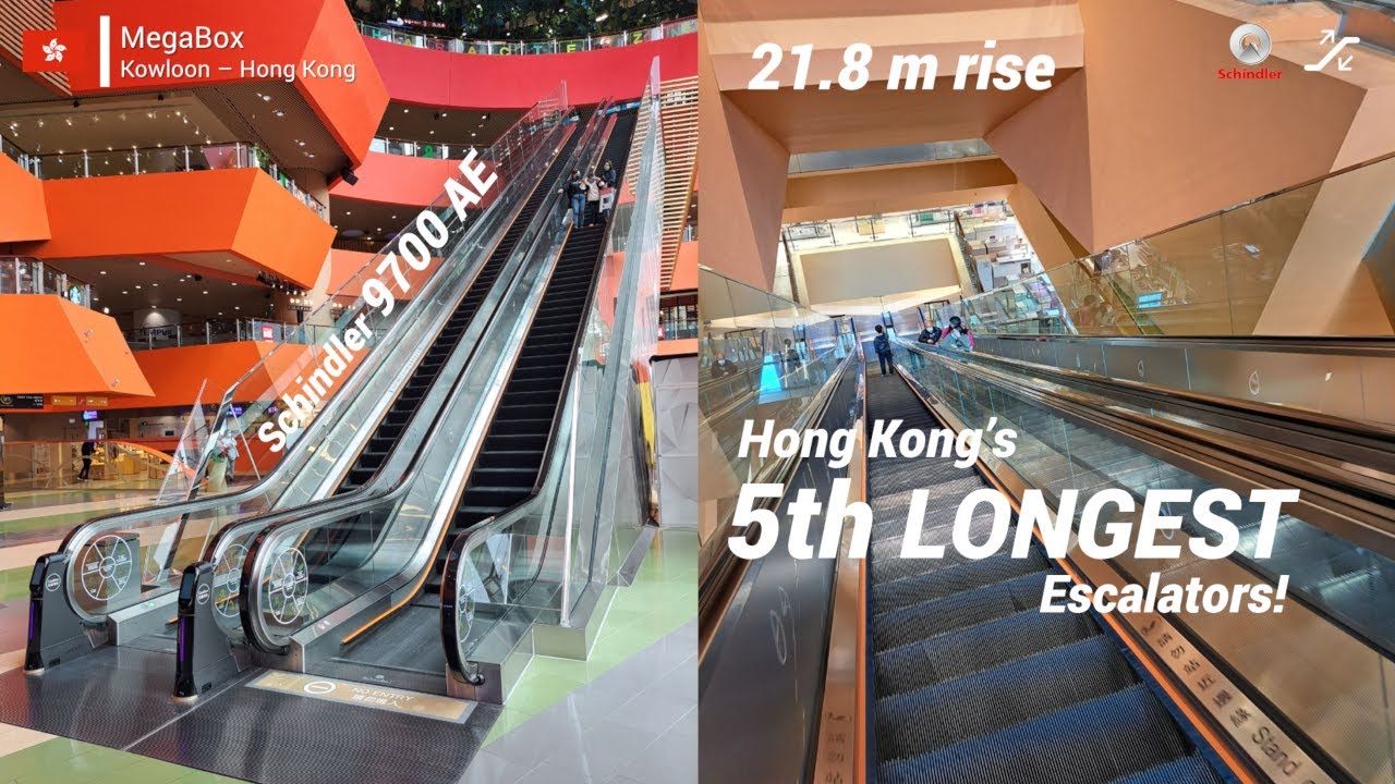 Hong Kong's LONGEST Schindler Escalators - MegaBox, Kowloon Bay, HK