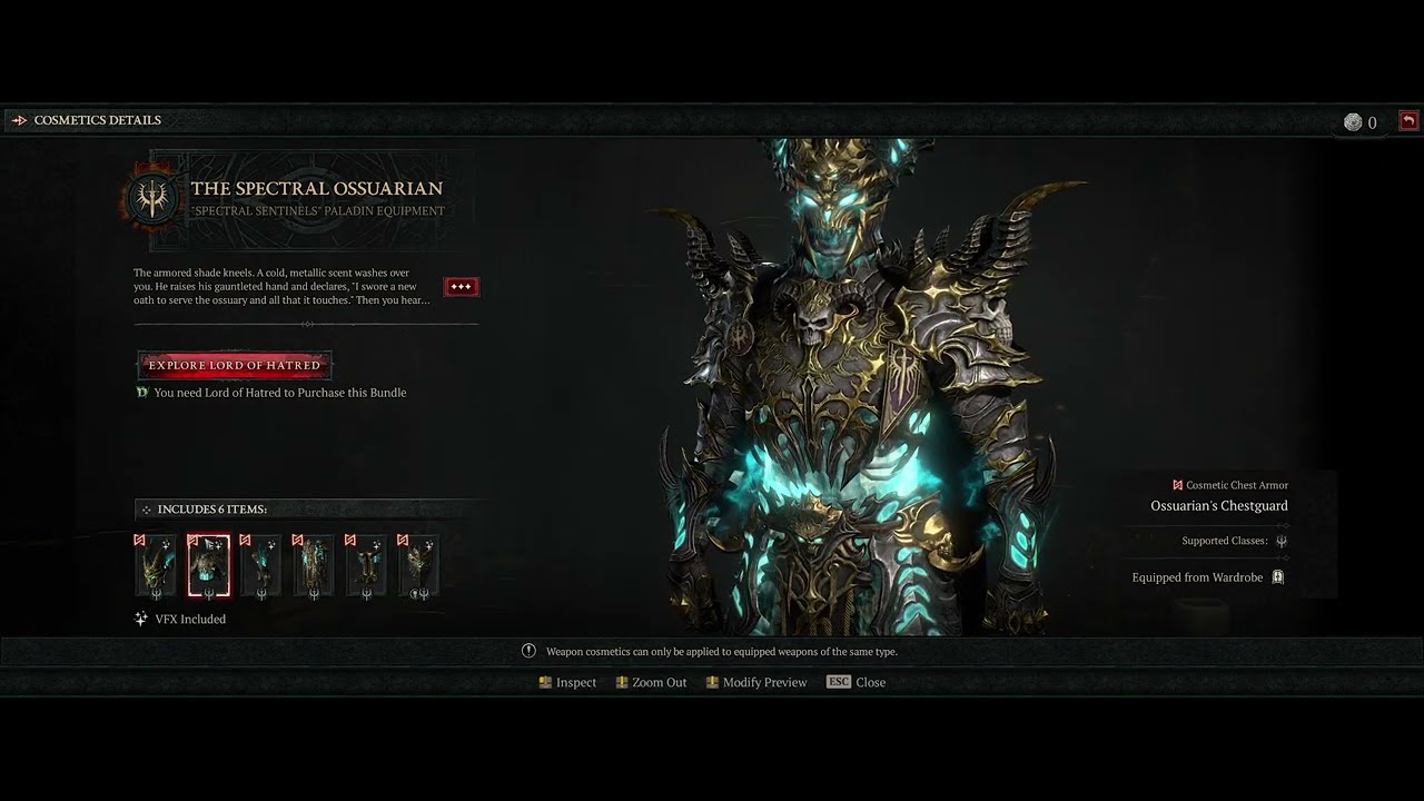Diablo IV - Shop: The Spectral Ossuarian cosmetic