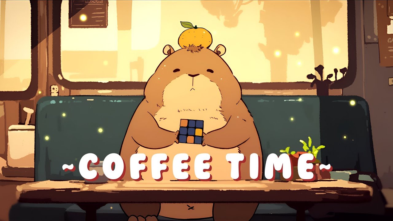 [60 Minutes] Capybara Lofi Collection - Chill Beats to Help You Relax ~ Zen Moments ~ 🦫 🌙 📖 | Sle...
