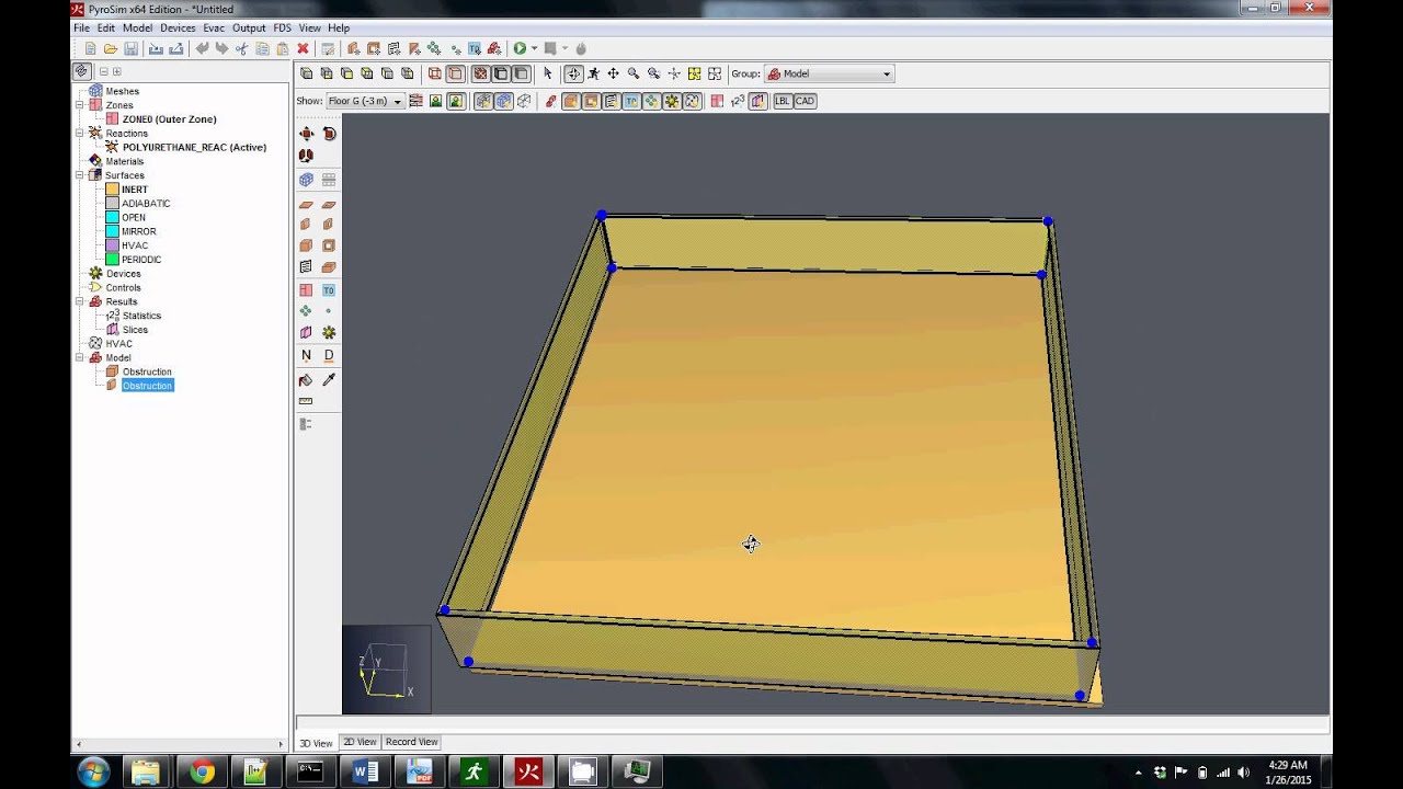 PyroSim-002: Draw Walls and Floor