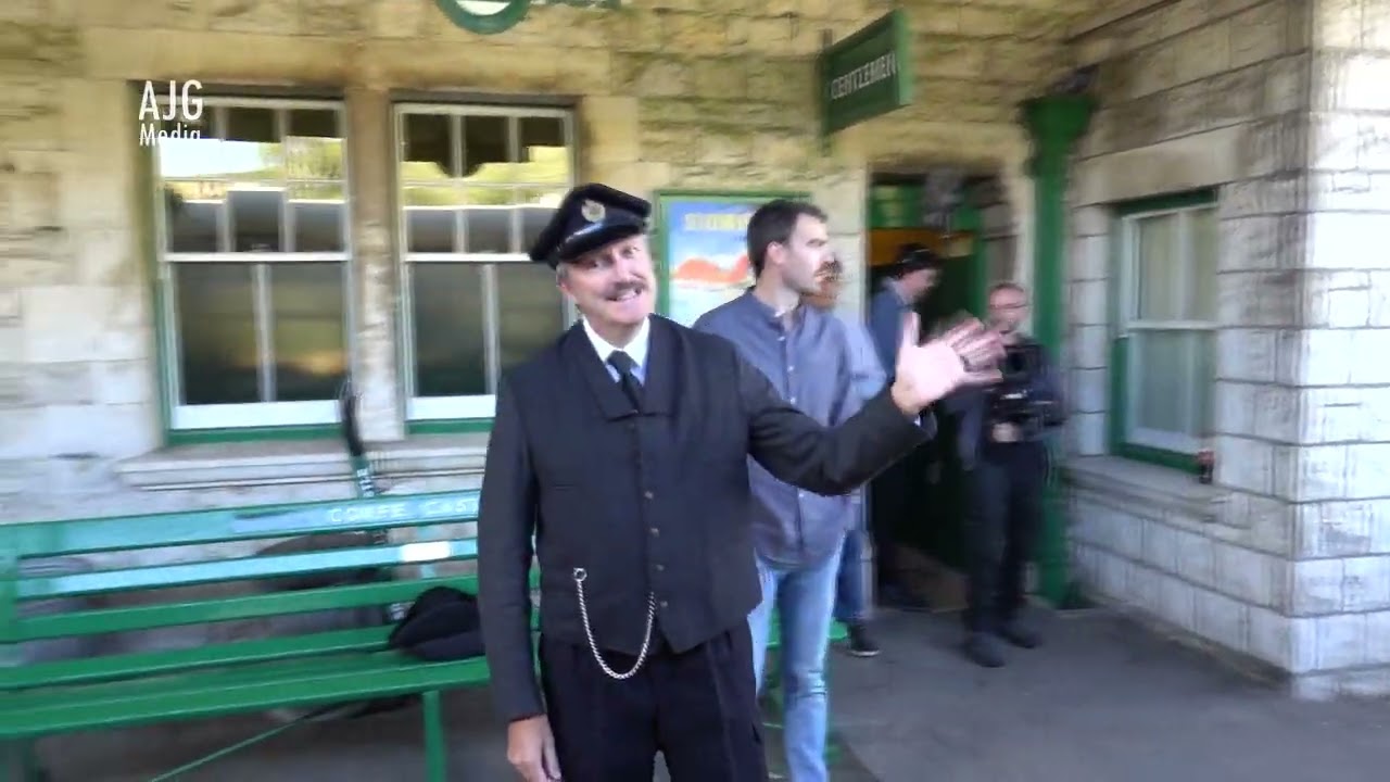 FILM CREW! at Corfe Castle Station - SWANAGE RAILWAY