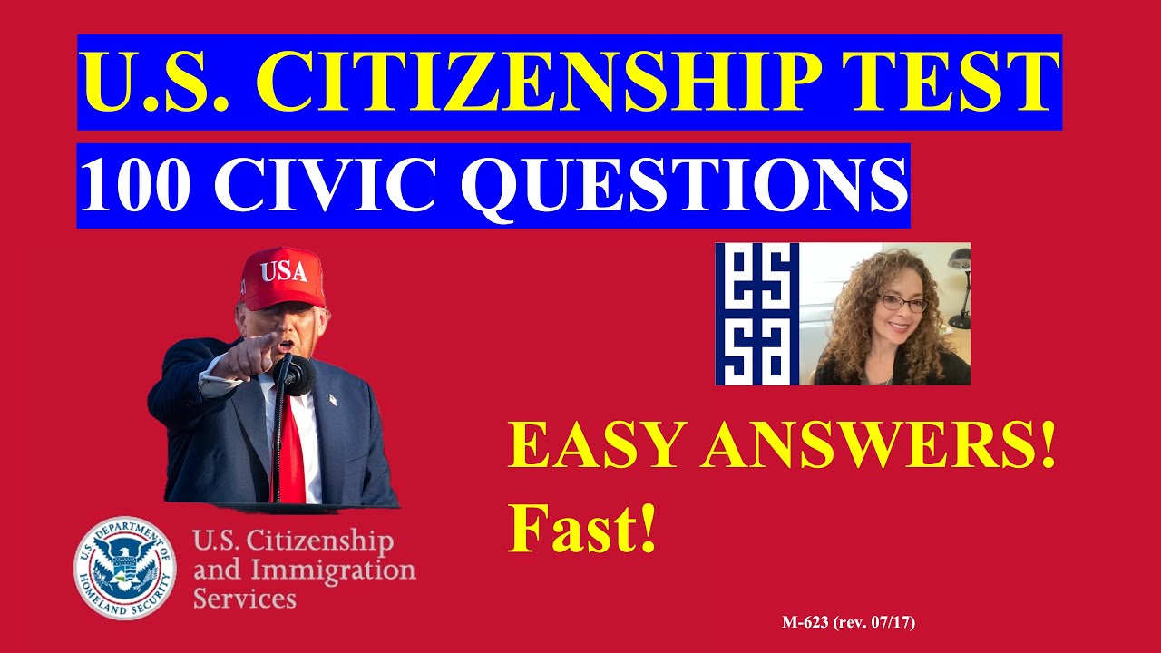 100 civics questions ONE EASY Answer FAST! | US naturalization test | 2008 Civics Test
