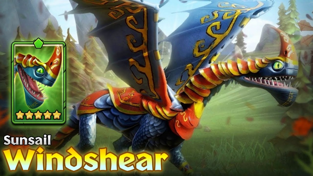 [Unlocked] Sunsail Windshear - 5-Star Premium Green Razorwhip | Dragons: Titan Uprising