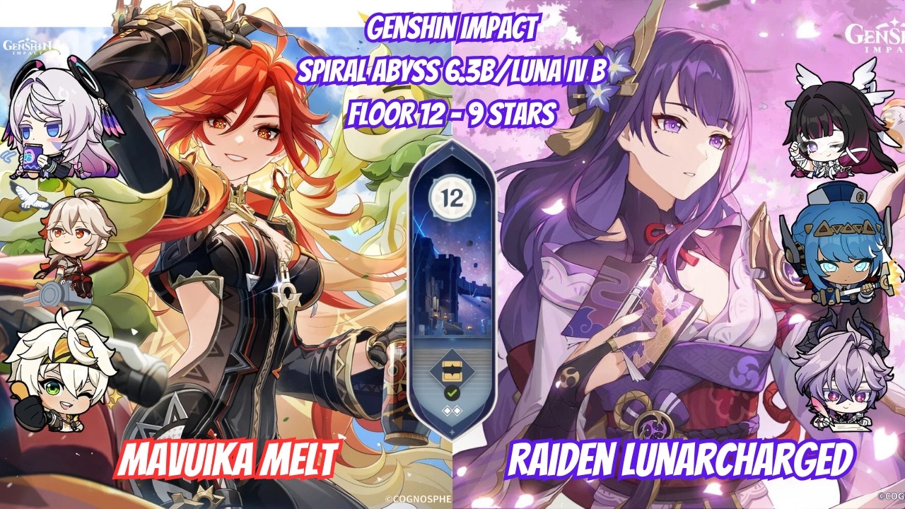 C0 Mavuika Melt & C6 Raiden Lunarcharged | Spiral Abyss 6.3/Luna IV – Genshin Impact