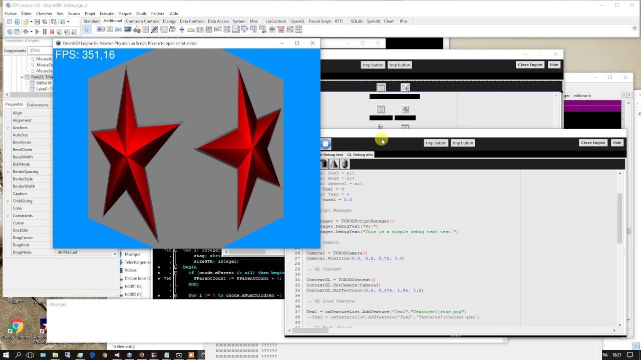 OrionX3D Engine Lua Script [Free Pascal 64bit] version Experimental.